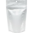 thumbnail image 2 of 50 pcs 4"x6" Mylar White Aluminum Foil Resealable Stand Up Bags Heat Seal Zipper Lock Reusable Storage Pouches for Zip Food Storage Lock Packaging with Tear Notches, 2 of 5