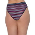 thumbnail image 2 of No Boundaries Striped Solid Print Everyday Cheeky High Waist Briefs Panty (Women's or Juniors) 4 Pack, 2 of 9