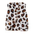 thumbnail image 2 of Womens Casual Sleeveless Vest Leopard Print Button Down Loose Fit Fall Winter Daily Layering Outerwear, S, 2 of 8