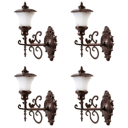 

HOMEMAXS 4pcs Tiny Wall Lamps Mini Luminous Wall Lamp Sand Table Building DIY Materials