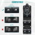 thumbnail image 4 of Interruptor de ventana eléctrica principal del lado del conductor delantero izquierdo Unique Bargains para Ford Edge 2015 2016 2017 2018 2019 2020 Negro, 4 of 8