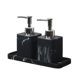 thumbnail image 1 of Juego de dispensador de jabón con textura de mármol elegante, 2 dispensadores de jabón de resina y 1 bandeja, juego de accesorios de baño, 1 of 4