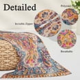 thumbnail image 3 of Blue Pink Pillow Covers 12"x20", Boho Middle Century Geometric Abstract Soft Brushed Microfiber Breathable Throw Pillow Covers, Decorative Pillowcase with Zipper for Couch Sofa Bedroom Living Room, 3 of 9