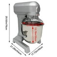 thumbnail image 2 of Mélangeur Alimentaire Commercial 30 L Mélangeur de Pâte Machine de Pétrissage de Pâte Trois Vitesses Réglables 110 V, 2 of 13