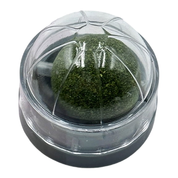 Interactive Cat Chew Ball Toy with Natural Catnip, Rolling Wobble Pet Teething Toy, Teeth Cleaning Plaything for Indoor Cats, Boredom Relief Cat Enrichment Toy