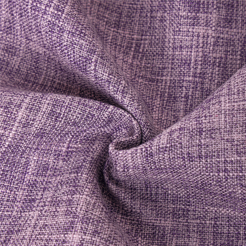 Phantoscope Textural Faux Linen Series Square Decorative Throw Pillow Cusion for Couch, 22" x 22", Light Purple, 2 Pack
