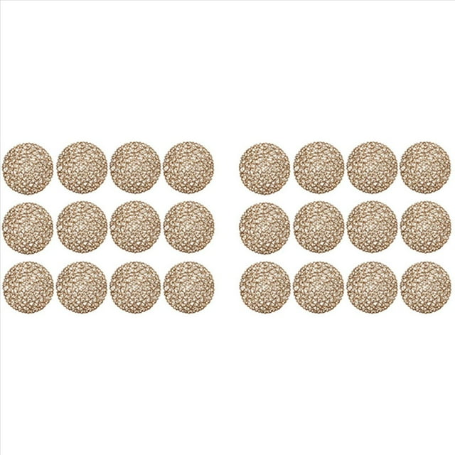 Manteles Individuales de Papel Redondos, Manteles Decorativos de de Cuerda para Comidas, Fiestas Y Bodas 24PCS