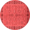 thumbnail image 1 of Ahgly Company Indoor Round Oriental Red Industrial Area Rugs, 3' Round, 1 of 4