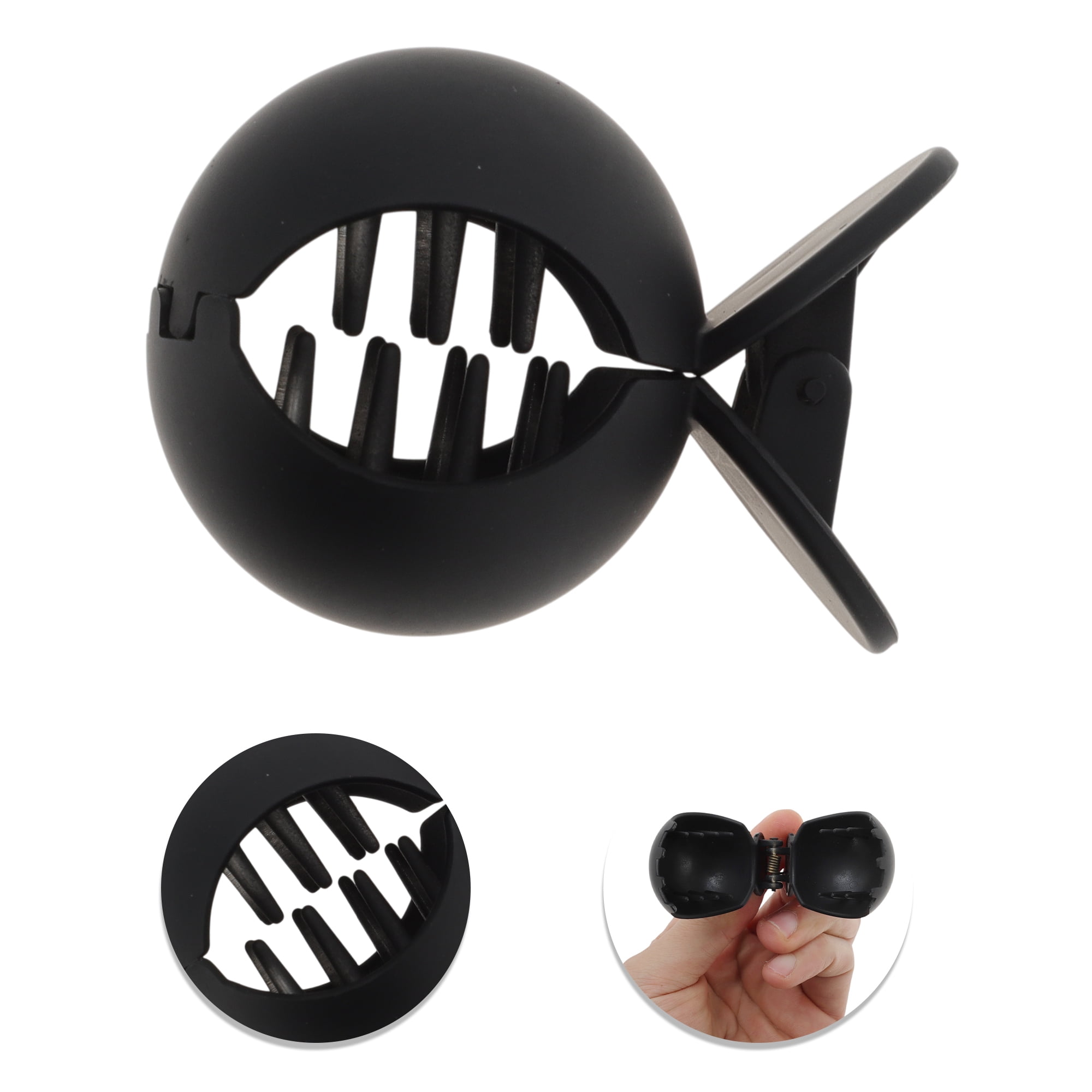 Unique Bargains Grace Frosted Circle Hair Clips Black Stylish and Practical