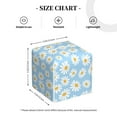 thumbnail image 3 of Uemuo Floral Daisy Tissue Box Cover Holder, Square with Bottom Belt - PVC Leather Decorative Organizer for Tabletop, Bathroom, Car, Office, 3 of 8