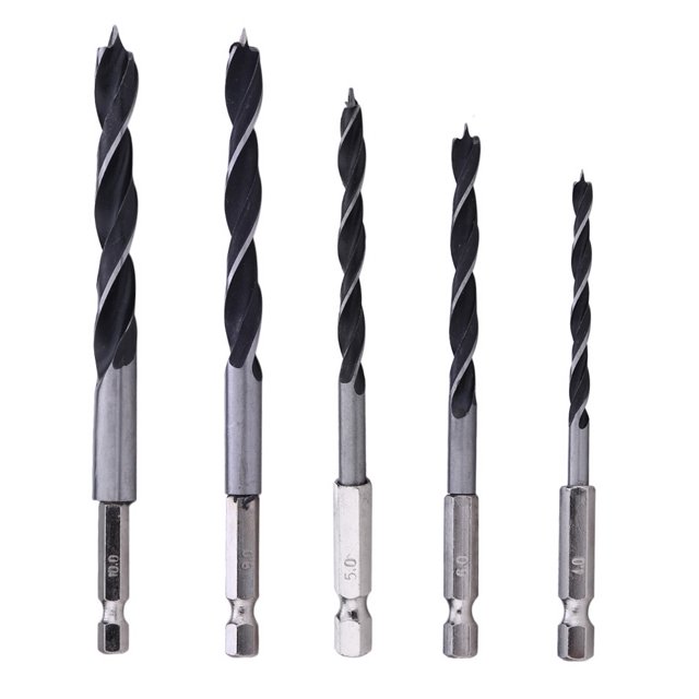 Nombre La Herramienta: Taladro para Carpintería Tres Puntos Con Hexagonal Especificaciones: 4 Mm 5 Mm 6 Mm 8 Mm 10 Mm