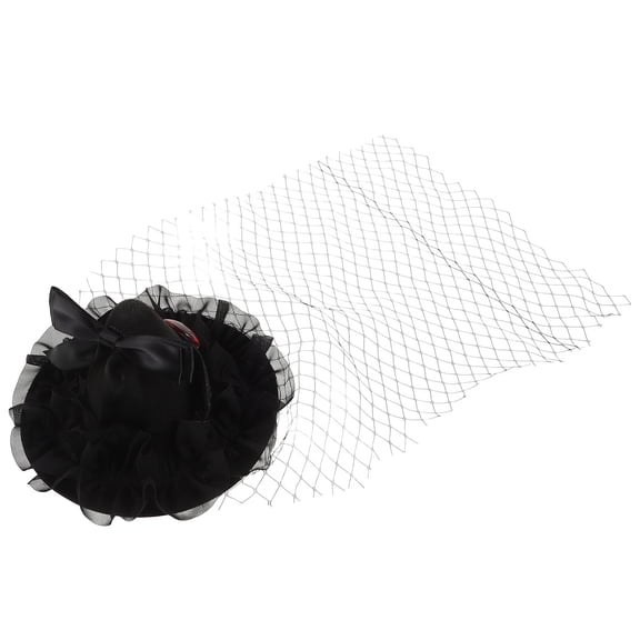 BESTONZON Retro Small Hat Mesh Fascinator Hat Black Cloth 1Pcs