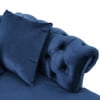 thumbnail image 5 of GDF Studio Harrisville Modern Glam Tufted Velvet Tete a Tete Chaise Lounge with Accent Throw Pillow, Navy Blue and Dark Brown, 5 of 8