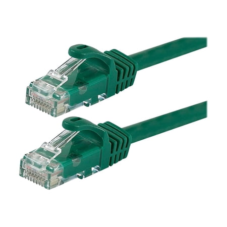 UPC: 0757901813030 | Monoprice FLEXboot Series – Patch cable – RJ-45 (M) to RJ-45 (M) – 3 ft – UTP – CAT 5e – snagless  stranded – green