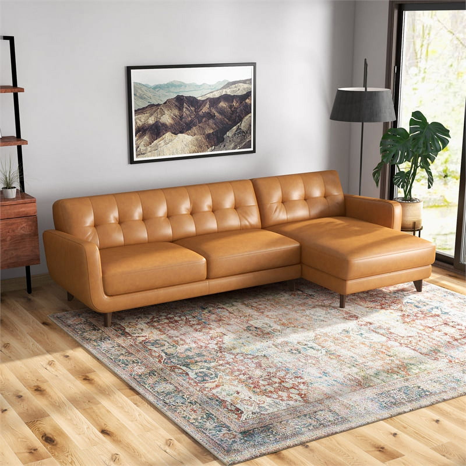 Elva on sale leather sectional