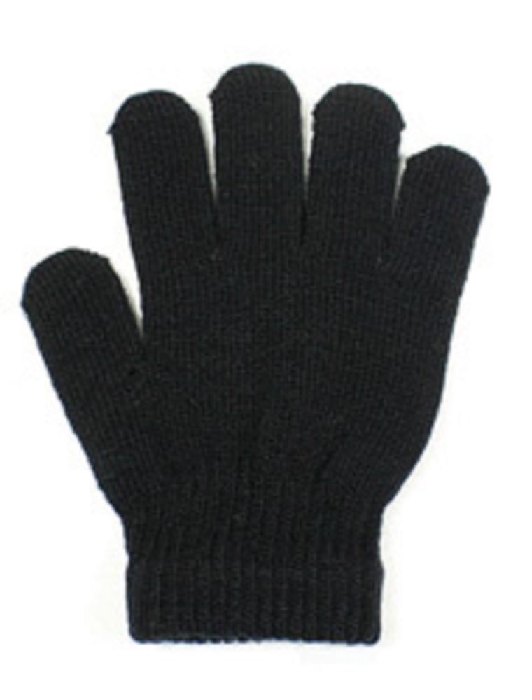 DICKIES 3 Pairs of Knit Gloves w//Suede Fleece Lined Grey//Blk  One Size Fits Most