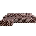 thumbnail image 4 of 2pcs Stretch Sectional Couch Covers 3 Seater+3 Seater L Shape Sofa Covers Corner Sofa Slipcover, 4 of 15