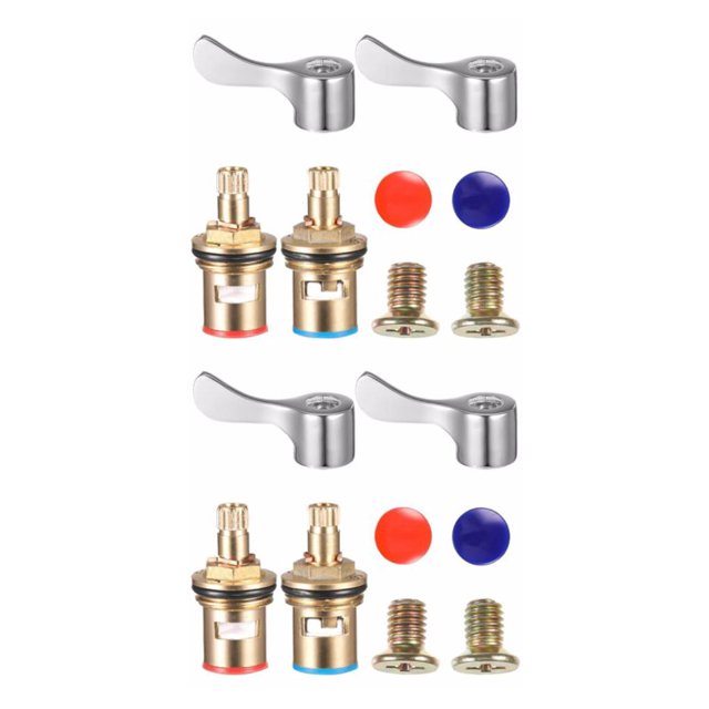 Decodeary Valves Quarter Turn Copper For Durable And Long-lasting Suitable For Most silver gold 2Set