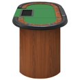 thumbnail image 2 of vidaXL 10-Player Poker Table with Chip Tray Green 160x80x75 cm, 2 of 4