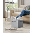 thumbnail image 2 of Reposapiés plegable Storage Ottoman SONGMICS, 31 x 41 x 31 cm, color gris, 2 of 7