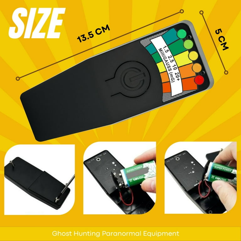 K2 EMF-Messgerät Mit 5 LEDs – 50 Hz–20.000 Hz, Für Geisterjagd & Strahlungsmessung, Inkl. 9V-Batterie, Kompakt & Tragbar