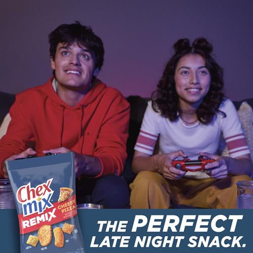 Chex Mix Snack Mix, Remix Cheesy Pizza, Savory Snack Bag, 7 Oz