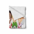 thumbnail image 2 of Sports Soft Flannel Fleece Throw Blanket, Children Team Playing Football Baseball Tennis Little Athletes Game Cartoon, Cozy Plush for Indoor and Outdoor Use, 70" x 90", Multicolor, by Ambesonne, 2 of 6
