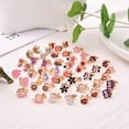thumbnail image 4 of 20 pares de aretes con clip para niñas, aretes de flores lindos para niños, vestido de princesa (hy), 4 of 5