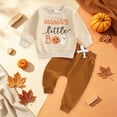 thumbnail image 2 of HCNTES Baby Boy Winter Clothes Toddler Baby Boy Clothes 6 12 18 24 Months 2T 3T Halloween Outfits Long Sleeves Pumpkin Sweatshirt Elastic Pants Set, 2 of 5