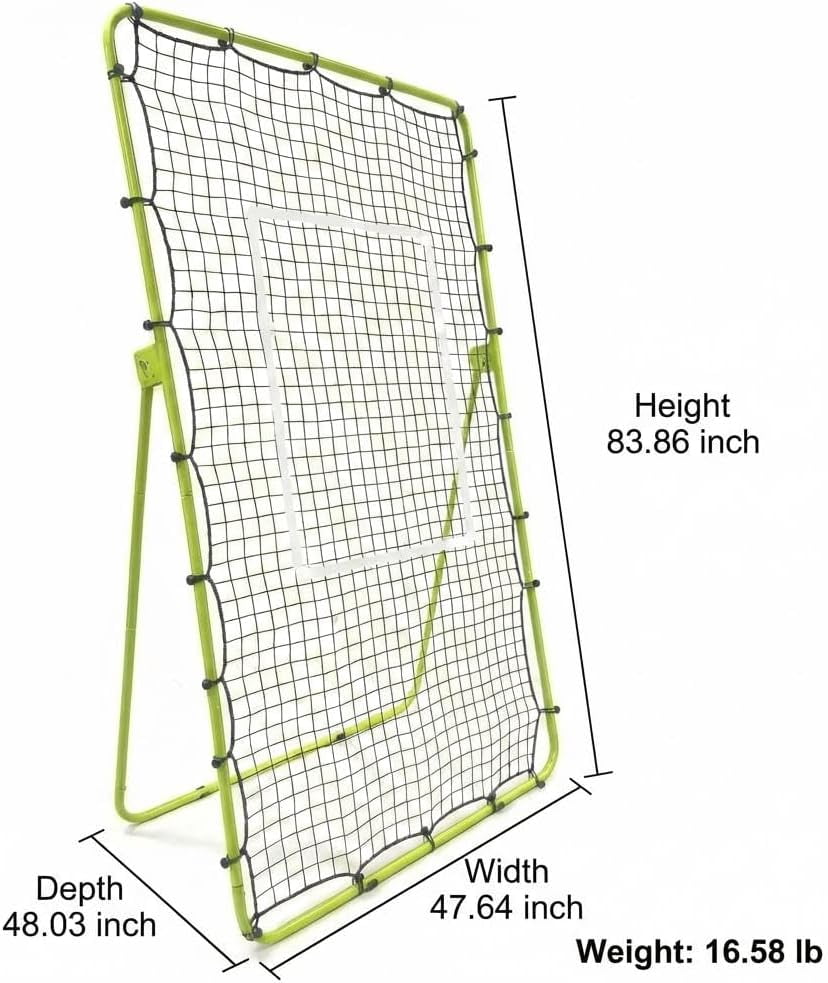 Riedhoff Volleyball Rebounder Net 7 x 4 ft, Large Training Bounce Back Net, Green & Black