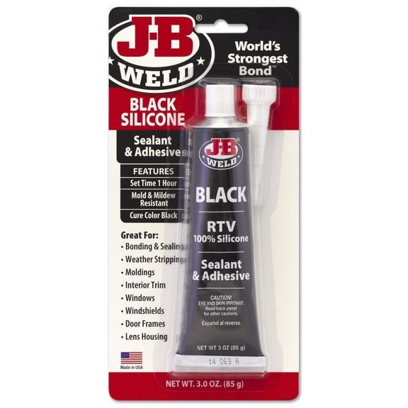 JB Weld 31319 Black RTV Acetoxy Silicone Sealant - 3 Oz.