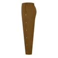 thumbnail image 6 of DHFJKG Corduroy Pants Women Baggy Comfy Joggers Elastic Waist Palazzo Harem Pants Side Button Up Solid Color Cozy Trousers, 6 of 7