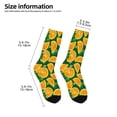 thumbnail image 2 of Zufioo Orange Lemon Print Children's Mid-tube Socks, Contrast Color High Elastic Sports Socks - Sweat-absorbent, Warm, Suitable for Children Aged 6-10, 2 of 5
