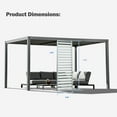 thumbnail image 2 of Domi Outdoor Living Louvered Pergola Screen, Waterproof Aluminum Privacy & Sun Shade, UV Resistant, Wind Block, White (Pergola Not Included), 2 of 8