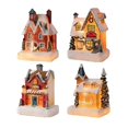 thumbnail image 1 of 4 Casas Navideñas Con Luces Para Escaparate, Mesa De Centro, Estantería Soledad Escultura de escritorio, 1 of 9