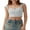 Blue, variant on Baby Sweetie Women's Crop Tank Tops Slim Fit Scoop Neck Cap Sleeve Backless 3D Flower Lace Trim Short Tops