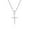 Silver, variant on S925 sterling silver cross pendant women's necklace, Christian faith pendant necklace, silver chain jewelry gifts