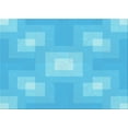 thumbnail image 1 of Ahgly Company Indoor Rectangle Patterned Bright Turquoise Blue Area Rugs, 8' x 12', 1 of 6