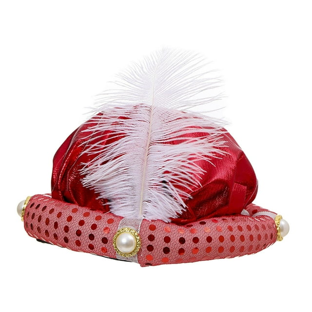 Sombrero de Turbante Sunnimix para Espectáculo de Halloween Rojo