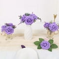 thumbnail image 5 of Artificial Flower Roses, 25PCS Real Touch Fake Flowers with Stems, PE Roses for DIY Wedding Bouquet Floral Arrangements Party Home Decorations  white, 5 of 9