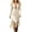 Beige, variant on Huowey Halloween Cowgirl Costume Women Tassels Vintage Dresses Elegant Cosplay Party Gown Half Zip Front Long Sleeve Crew Neck Soft Trick Or Treat Dress,Beige,XL