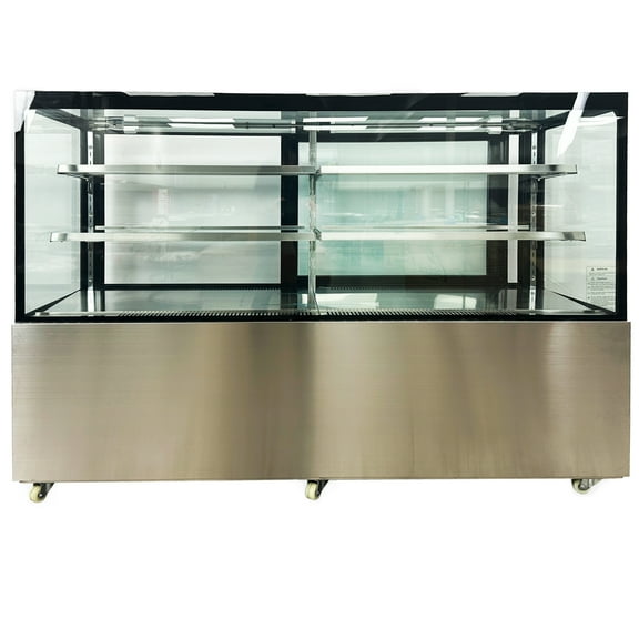 71 in. Refrigerated Bakery Display Cooler Case for Pastry Deli Upright 22.2 Cu.Ft. Cooler Glass Display Refrigerator, NSF ETL