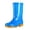 Blue, variant on Women's Versatile Plus-Size Wading Mid-Calf Thick-Soled Mid-Heel Comfortable Rain Boots Purple 35