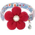 thumbnail image 2 of Beads of Crystal Flowers Pet Collar,Accessory Shiny Crystal Pet Collar,Gifts for Pets and Pet Lovers(Red,8.5-14.5Inch), 2 of 3