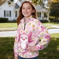 thumbnail image 3 of Uorisanigo Girls Oversized Sweatshirts Daisy Axolotl Half Zip Pullover Sweatshirt Casual Long Sleeve Pullover Top Fall Fashion Outfits Clothes Quarter Zip Hoodies Athletic Tops, 3 of 7