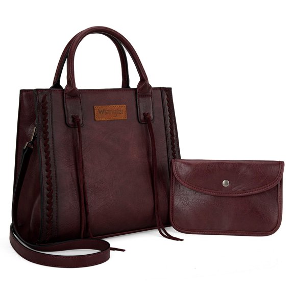 Bolso Tote Wrangler para Mujer Montana West Negro con Set de Billetera