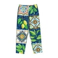 thumbnail image 4 of Bingfone Pajamas For Women,Lemon And Leaves Pajama Pants With Pockets-Large, 4 of 9