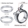 thumbnail image 3 of GFDYREE Pince de Bande V 4,0 Pouces avec Bride Mâle Femelle en Acier Inoxydable 2 Pcs, 3 of 5