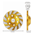 thumbnail image 5 of Disco Diamante Desbaste Copa 4 Pulgadas Granito, Mármol plata/dorado, 5 of 5
