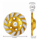 thumbnail image 5 of Disco Diamante Desbaste Copa 4 Pulgadas Granito, Mármol plata/dorado, 5 of 5